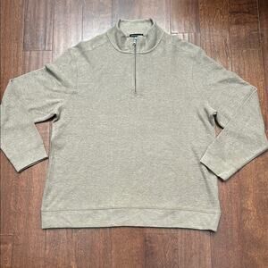 Banana Republic Men's Beige Waffle Quarter Zip Pullover Shirt, Size XXL, NWT